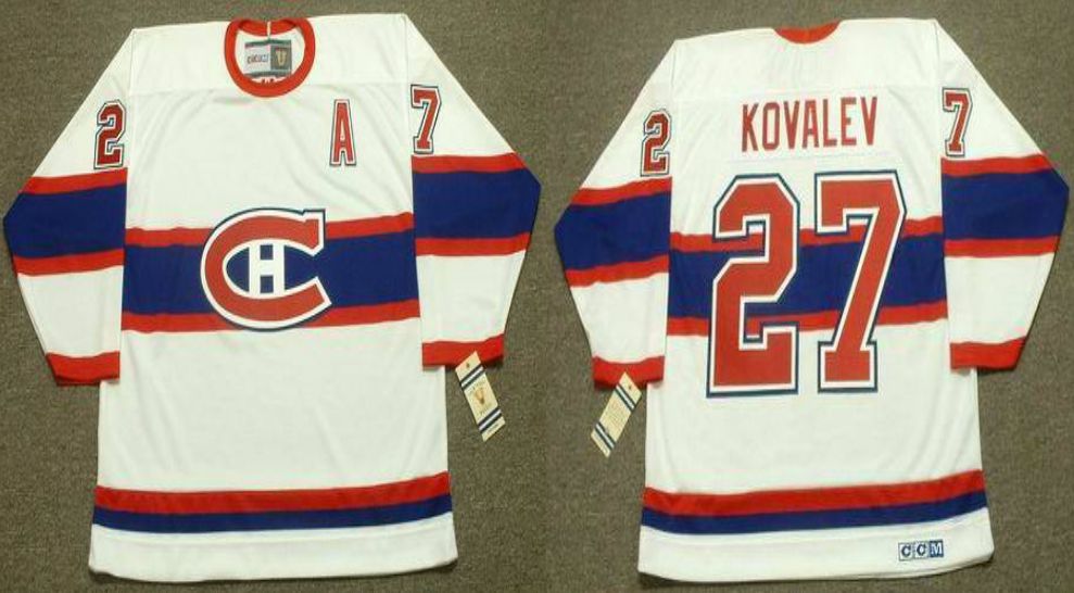 2019 Men Montreal Canadiens #27 Kovalev White CCM NHL jerseys->montreal canadiens->NHL Jersey